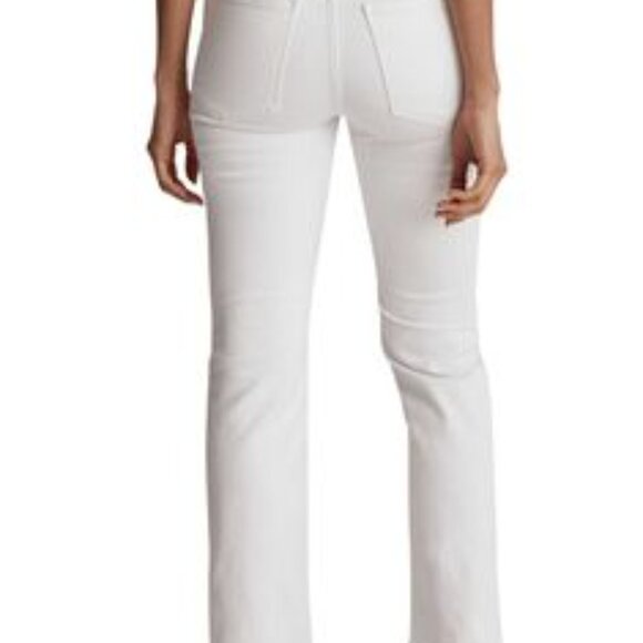 Madewell Mid Rise Kick out Crop Jeans Pure White Size 32 Women's White Jeans - Picture 5 of 9